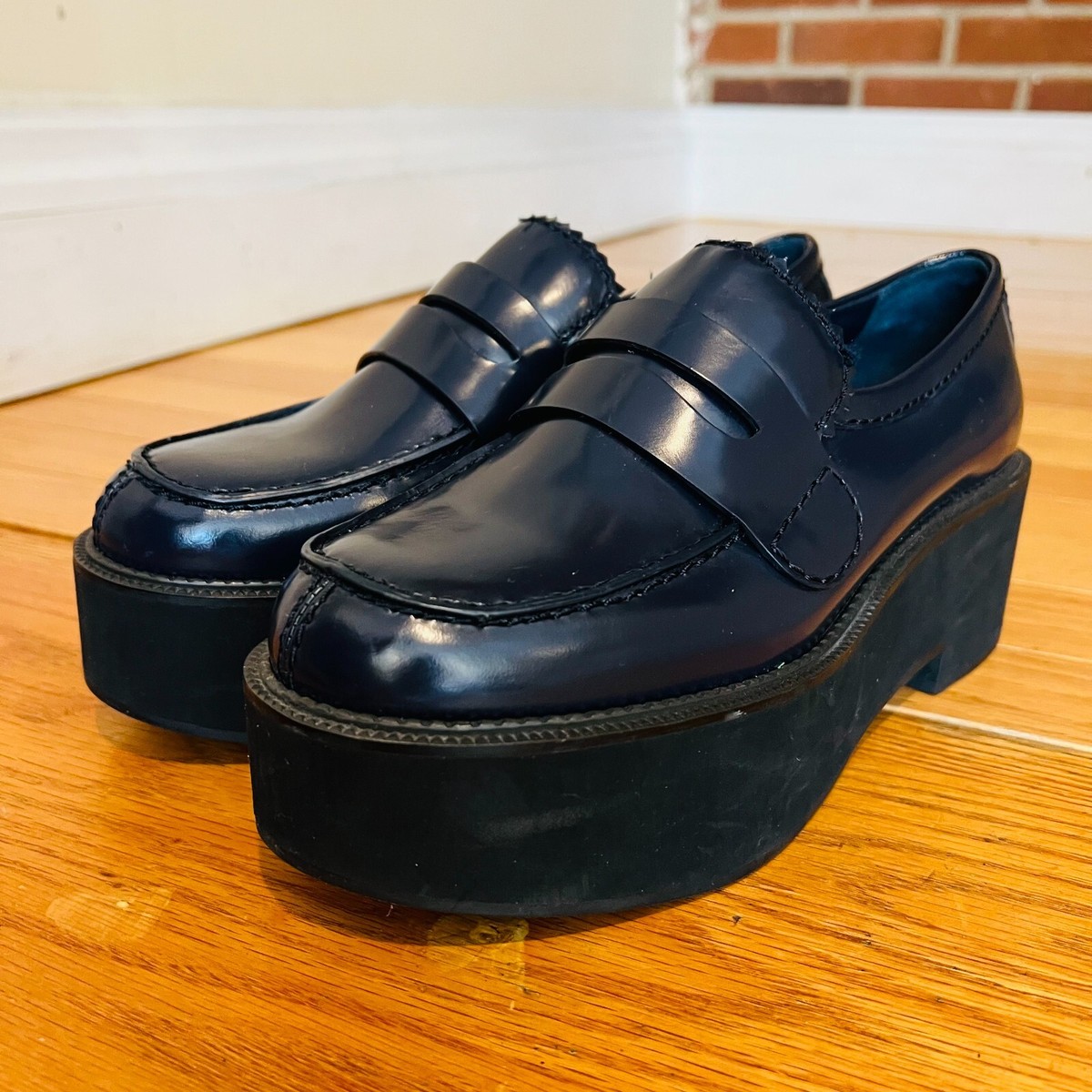 JILSANDER NAVY チェック柄 ローファー ストラップ todos ローファー レディース Tストラップ TO-373 おしゃれ