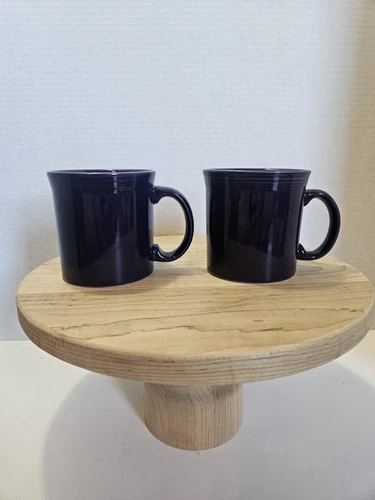 2 JAVA MUG CUP mulberry purple HOMER LAUGHLIN FIESTA 12 OZ