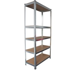 1.5m Warehouse 5 MDF Tier Racking Shelf Heavy Duty Steel Garage Shelving Unit