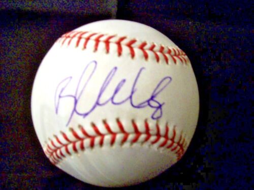 BRANDON McCARTHY. AUTOGRAPH MLB BALL.W/ JUST MINORS C.O.A & PHOTO AT SIGNING. - Picture 1 of 1