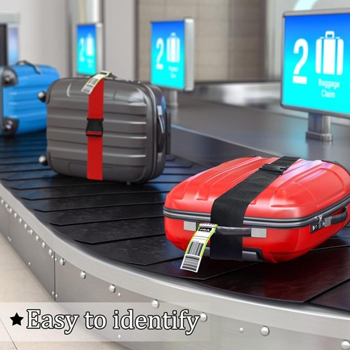 2pcs Suitcase Straps Extra Strong Safety Adjustable Luggage Travel Baggage Belt - Picture 46 of 48