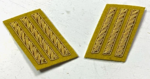 CIVIL WAR CS COFEDERATE CAPTAIN FROCK COAT COLLAR INSIGNIA-CAVALRY