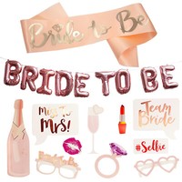 Jga Hochzeit Party Accessoire Set - Bride To Be SchäRpe Ballons Fotorequisiten