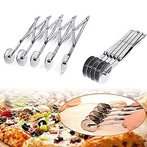 3/5/7 Wheels Dough Divider Pizza Cutter Roller Pastry Knife Cake Baking Tool - Imagen 3 de 12