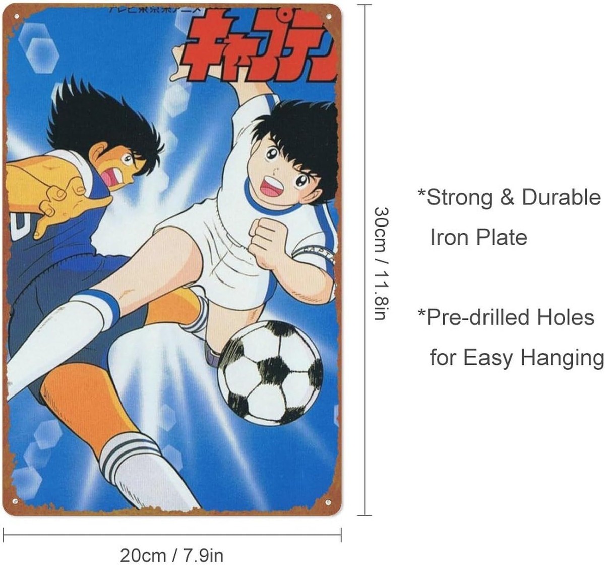 Captain Tsubasa Poster Sign Metal Tin Sign Wall Art Decor Retro