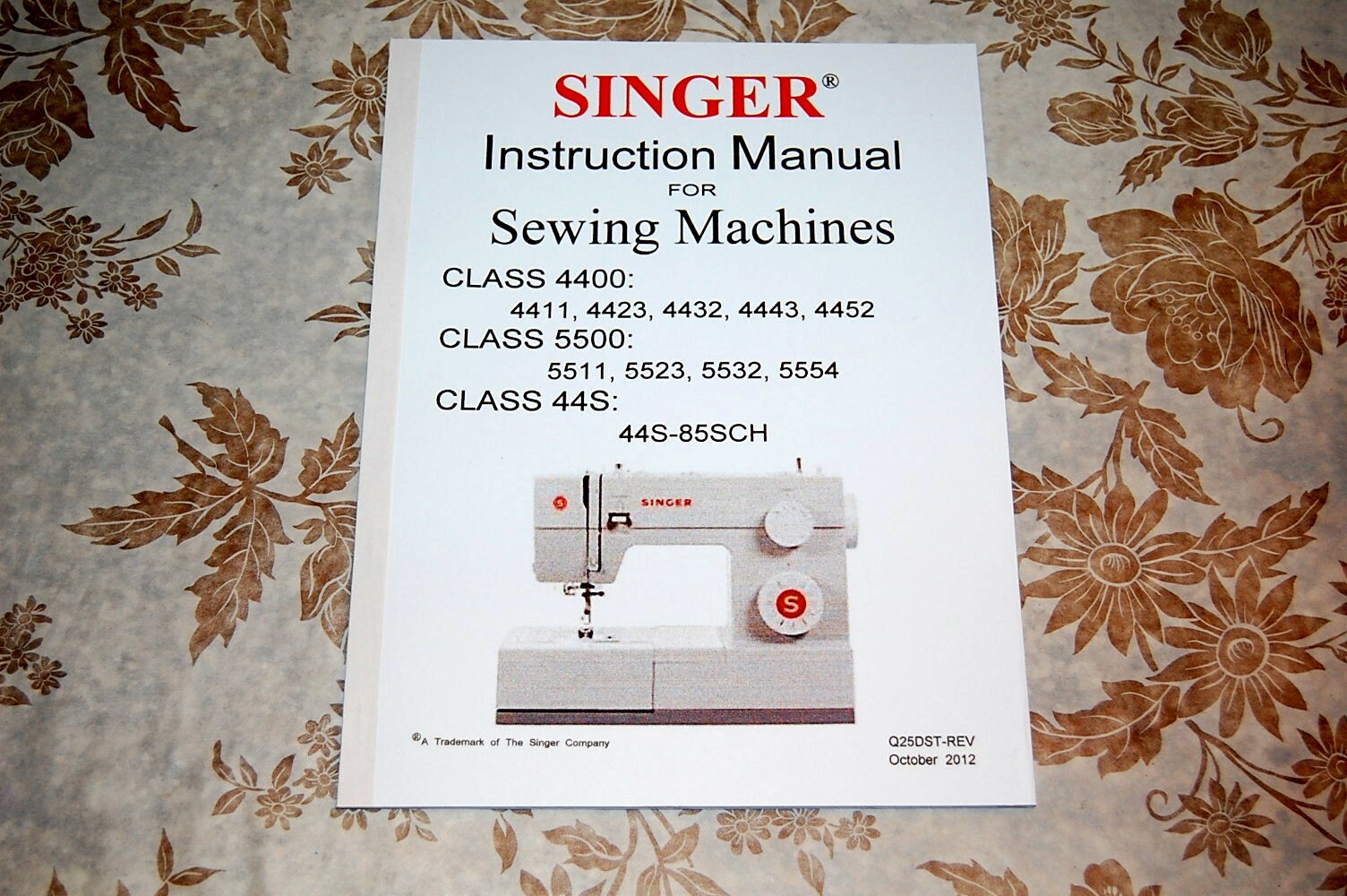 Instructions Manual for Singer Sewing Machines 4411 4423 4432 4443 4452