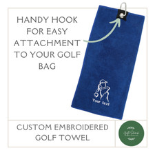 Personalised Ladies Golf Towel - Microfibre Towel - Any Name  - Ladies Golf Gift