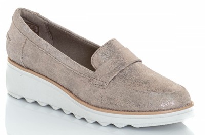 clarks sharon gracie platform loafers