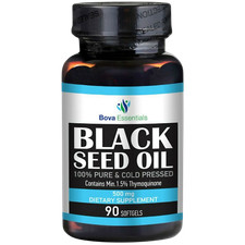 Black Seed Oil Capsules 500mg Nigella Sativa Black Cumin Seed Oil - 90 Count