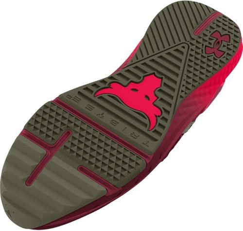 Under Armour Hombres The Rock BSR 4 Rojo Zapatos de Entrenamiento 2025 NUEVO - Imagen 3 de 5