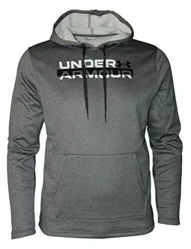 Under Armour Mens Logo Pullover Hoodie M Gray New