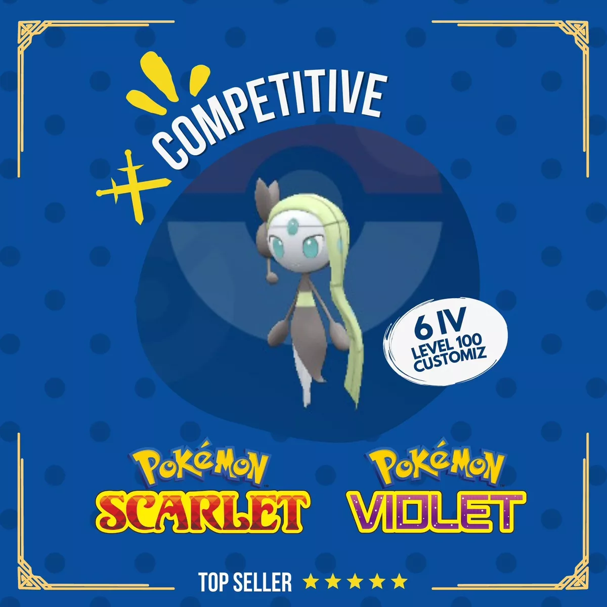 Meloetta Shiny 6IV // Pokemon Scarlet & Violet // EV Trained 