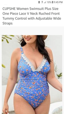 Womens Plus Size Floral Swimsuit. Lace. 1 Piece by CUPSHE. Sz. 3x. (B6).