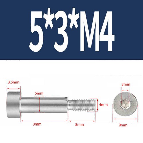 Tornillo de hombro de paso hexagonal interior M2 M2,5 M3 M4 M5 M6 M8 M10 acero inoxidable V2A A2 - Imagen 51 de 169