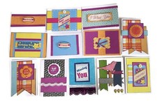 Scrap Paper Mini NOTE CARDS - Set of 12 - Handmade with Envelope Lot 2 SALE