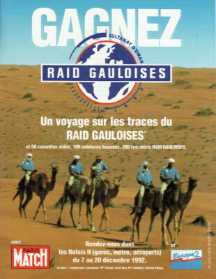 Werbung Advertising 1020 1992 Grand Raid Gauloises Sultanat Oman 1992