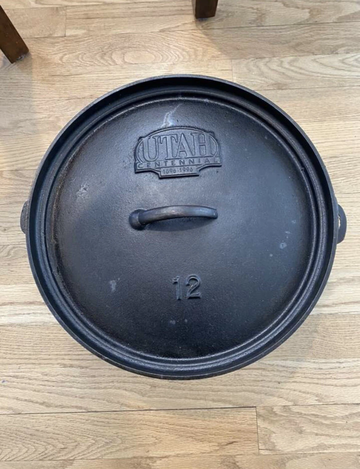 Rare HARD TO FIND Lodge Cast Iron Camp dutch oven Utah Centennial 1896 1996