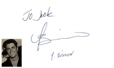 Yannick Biison Signed Auto 3x5 Index Card Murdoch Mysteries