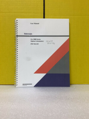 Tektronix 070-7612-03 OA 5000 Series Optical Attenuators User Manual