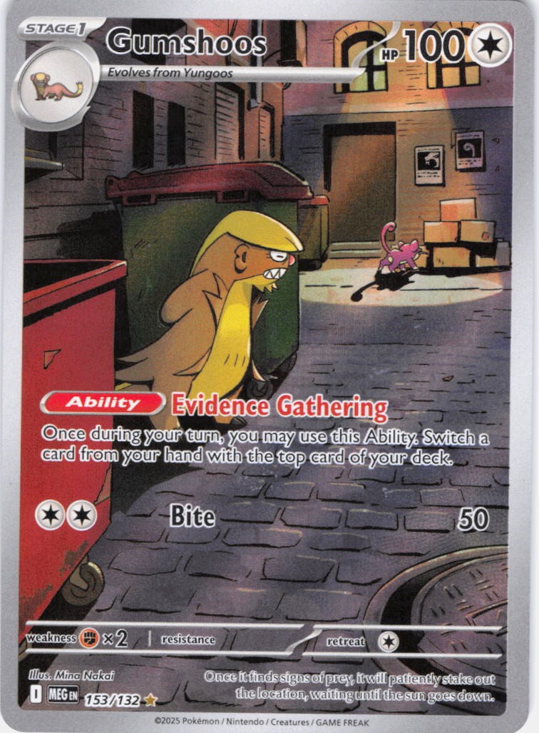 Gumshoos Mega Evolution 153/132 Holo Pokemon TCG NM