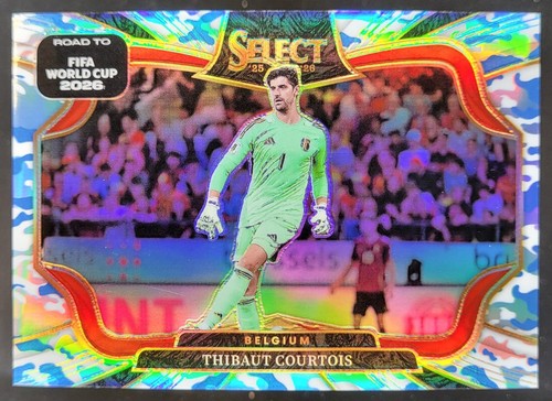 2025-26 Panini Select Road to FIFA World Cup Thibaut Courtois Winter Camo /49 PL