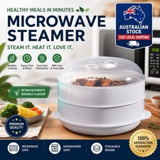 Microwave Steamer 2 TIER Double layer Cooking...