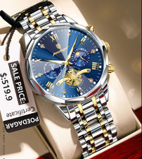 Orologi Argento Uomo Orologi Oro Acciaio Analogico Batteria Quarzo Data