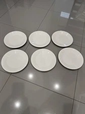 Homer Laughlin Fiestaware 6 Dinner Plates White 10 1/2"