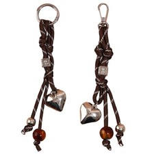 Heart Braided Keychain Bag Charm Car Keychain Hanging Ornament Bag Accessory