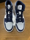 Air Jordan 1 High G Mens Golf Shoes Wht/Metallic Silver-Patent Midnight Navy NIB — photo 2
