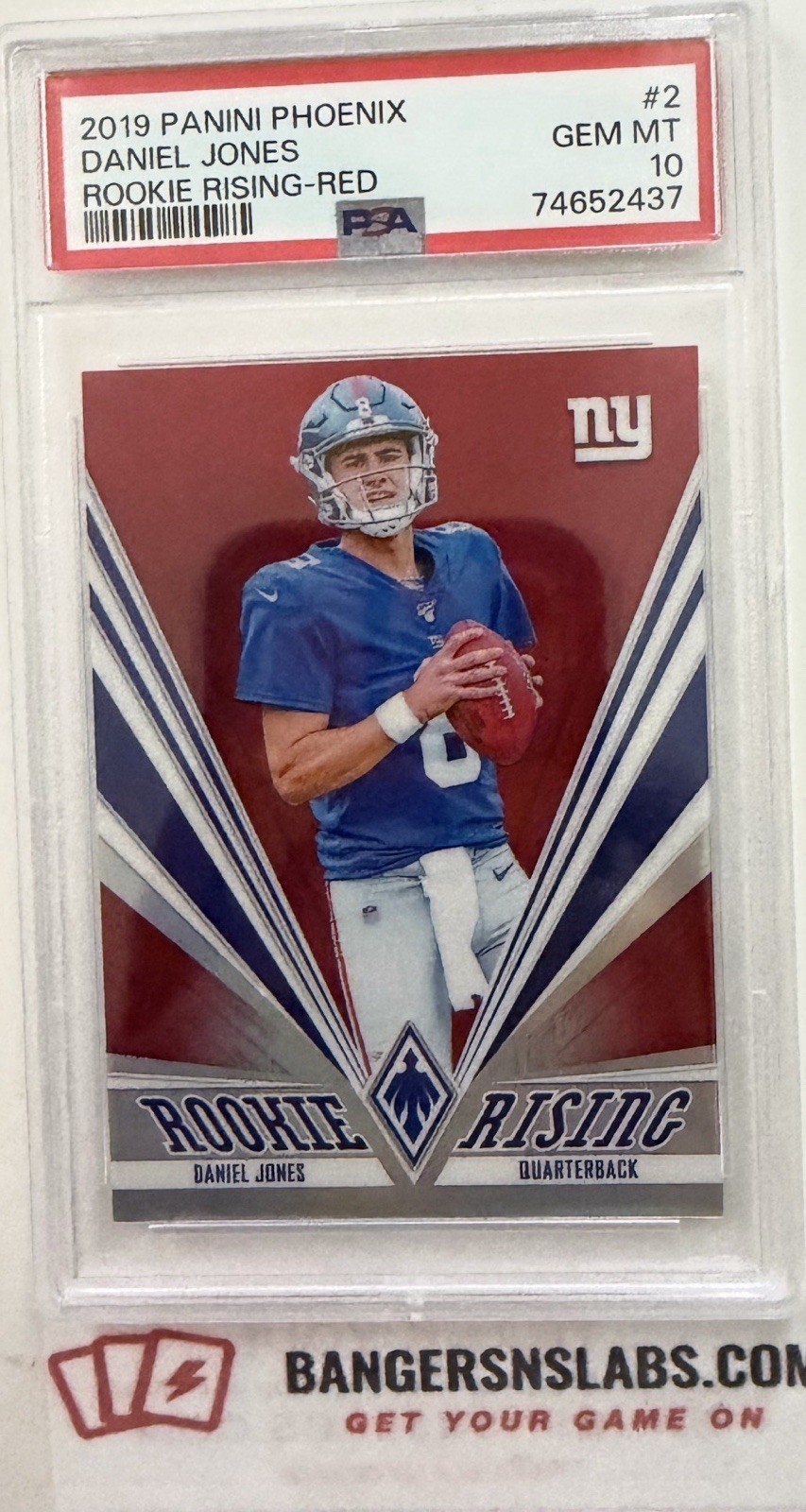 Daniel Jones Panini Phoenix Rookie Rising #2 Red
