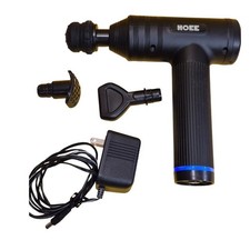 HOEE Percussion Deep Tissue Muscle Massage Gun - Black w/ 3 Heads  Charger