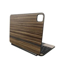 Skin Compatible with Apple Magic Keyboard for iPad Dark Zebra Wood Matte Finish