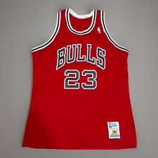 1988-89 Michael Jordan Sand Knit Red Chicago Bulls Basketball Jersey Men’s L VTG