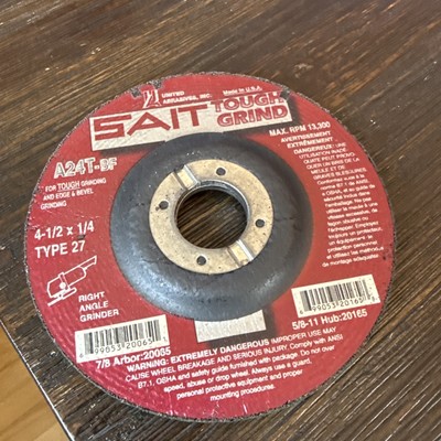 SAIT GRIND A24N-BF 9'' X 1/4'' X 5/8'' - 11 TYPE 27