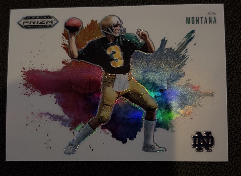 2025 panini prizm draft picks joe montana color blast notre dame