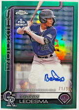 🔥2025 Topps Pro Debut Chrome Autograph Green /99 #PDC-192 Bairon Ledesma COL🔥