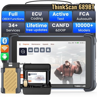 ThinkScan 689BT Car Bidirectional OBD2 Scanner Diagnostic Tool IMMO Oil Reset US