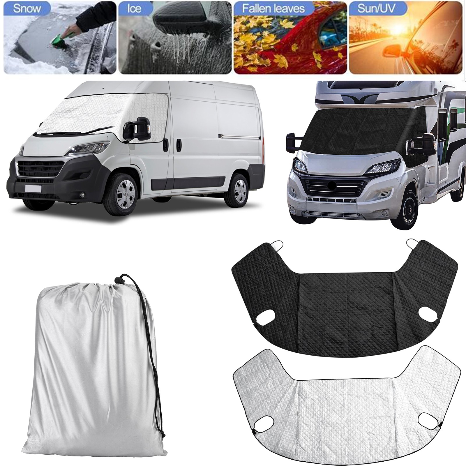 Motorhome External Thermal Screen Cab Cover Blinds For Fiat Ducato Boxer Relay