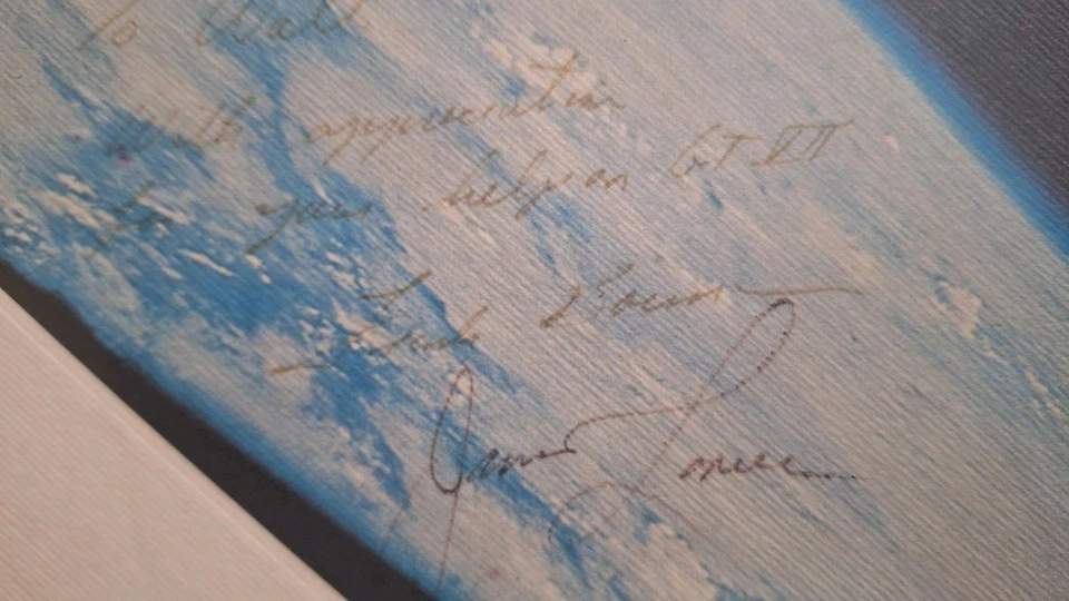 Foto oficial de la NASA Gemini 7 firmada por Jim Lovell y Frank Borman Foto 3 de 4