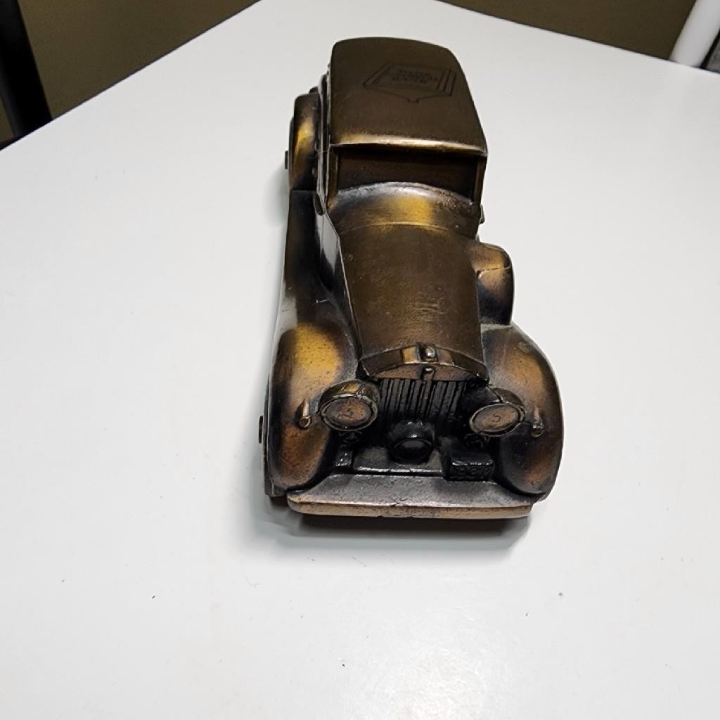 Vintage metal Rolls Royce automobile bank Car still bank advertising premium