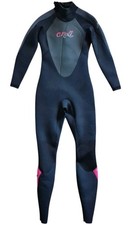 O'NEILL Epic 4/3mm GBS Full Wetsuit Back Zip Black/Pink/Gray Womens Size 6