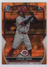 2023 Bowman Sapphire Edition Chrome Prospects Orange 22/50 Carlos Jorge 10z2