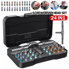 Multi Bit Screwdriver Set 24 In 1 Magnetic Ratchet Handle Repair Tool Kit DIY AU