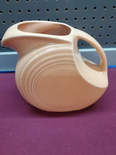 Vtg FiestaWare Peach Color Water Pitcher Jug