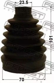 CV JOINT BOOT KIT WHEEL SIDE FEBEST 0517P-M2 V FOR MAZDA 2 1.5 I,1.5 MZR,1.5 - Picture 3 of 7