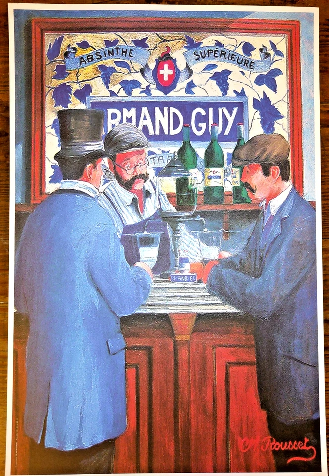 Affiche PONTARLIER ANIS - DISTILLERIE GUY - ABSINTHE - ROUSSET - - Photo 1/1