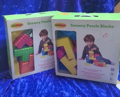 edushape Sensory Texture Soft Puzzle blocks 2 Sets Of 18 Pieces For 2 + Years
