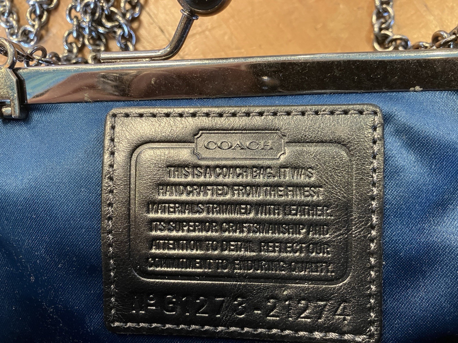 Coach Madison Sequined Python Framed Kisslock Clu… - image 7