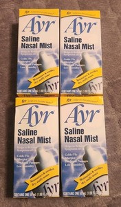 4 Ayr Saline Nasal MIST 50 ML Each ( 4 pack ) 2028 Beeath Better!! New
